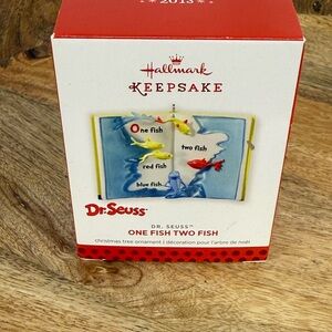 2013 Hallmark Dr Seuss One Fish Two Fish Christmas Ornament